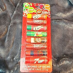 NWT 8 Soda Flavored Lip Balm Crush Dr. Pepper 7UP A&W